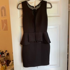 Guess Black Peplum Dress